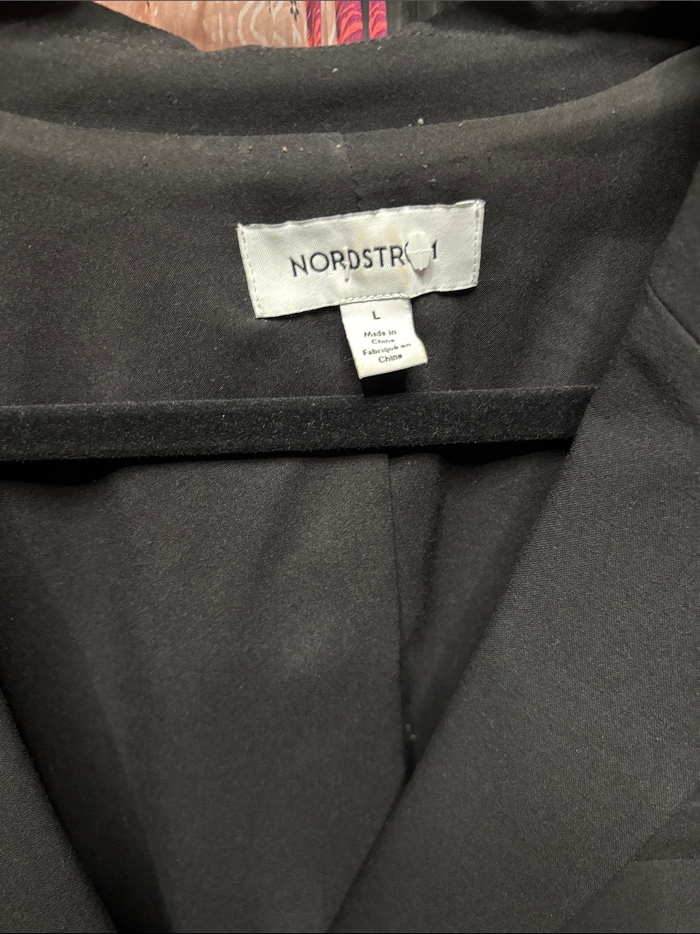 Nordstrom Black Single-Button Women's Blazer with Notch Lapel - Picture 2 of 9
